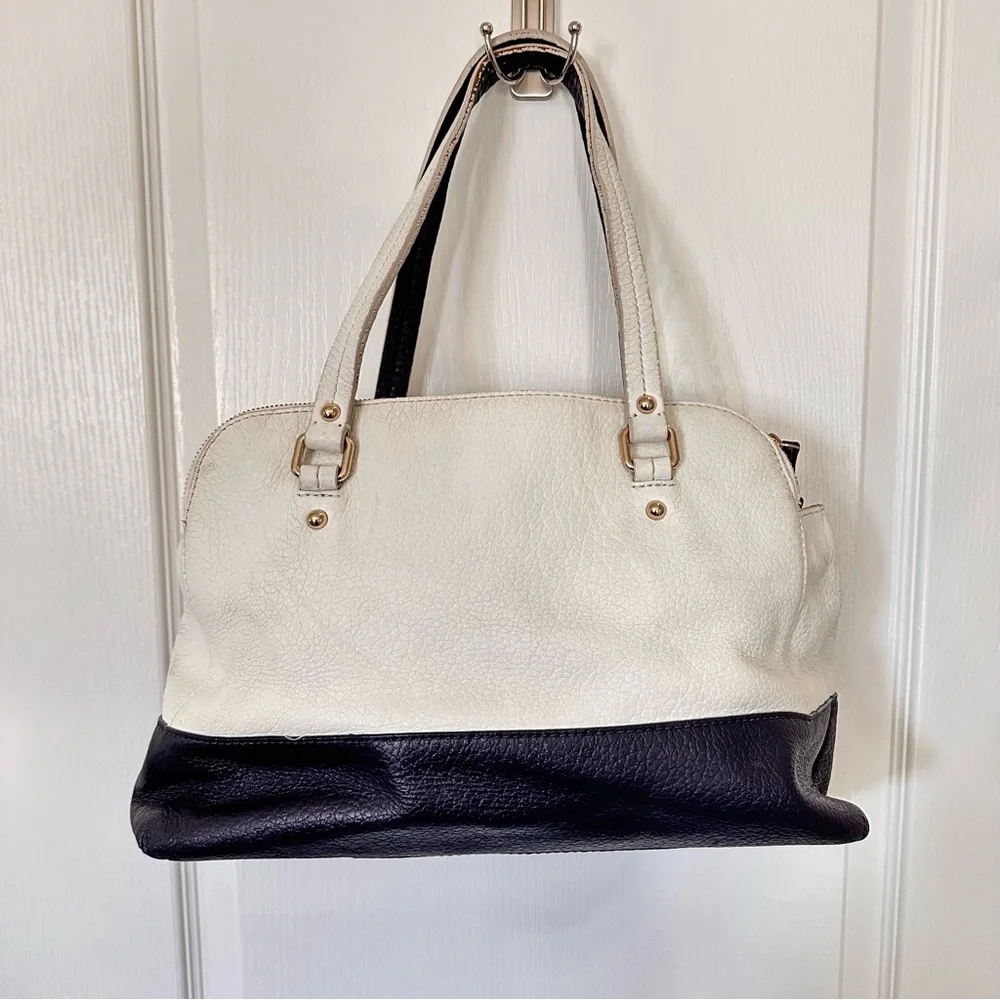 Kate Spade New York Wellesley Camryn real Leather Tote Shoulder Bag Blue & White - Picture 6 of 12